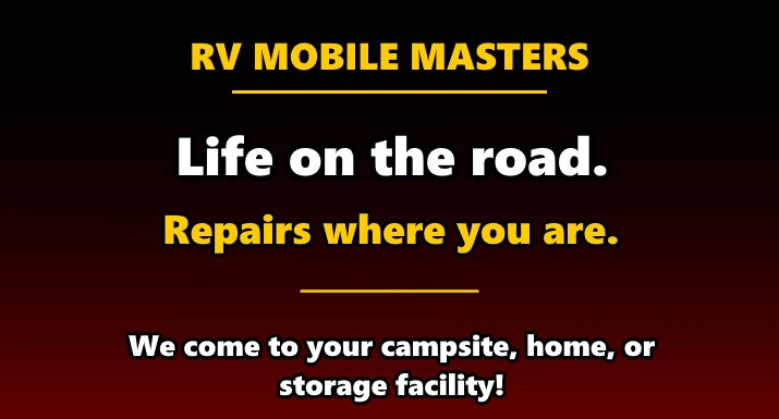 RV Mobile Masters technician working on a recreational vehicle in the Atlanta area